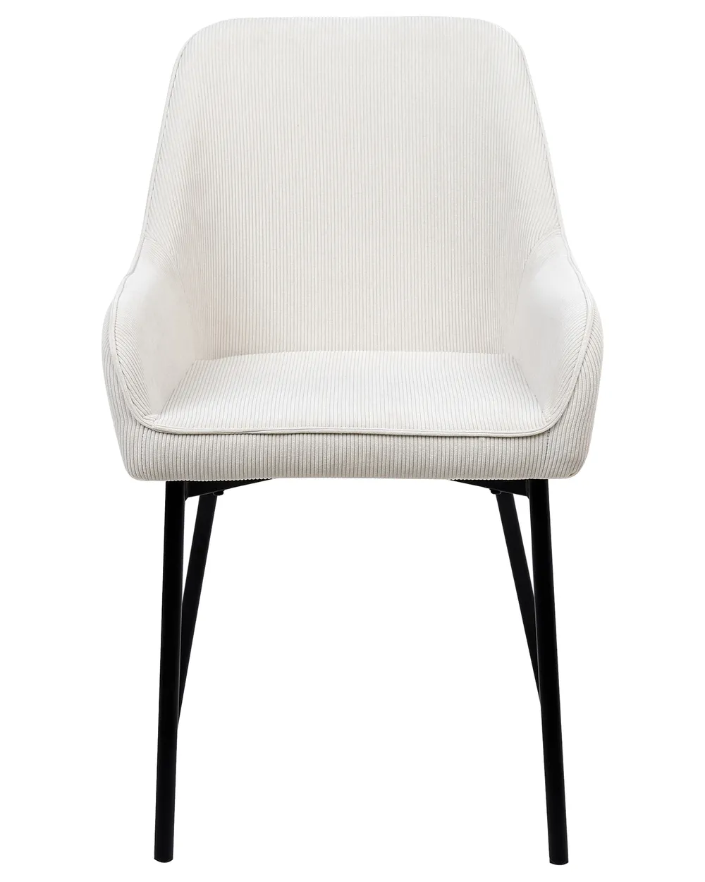 Set of 2 Dining Chairs LOVERNA Corduroy Off-White_963147