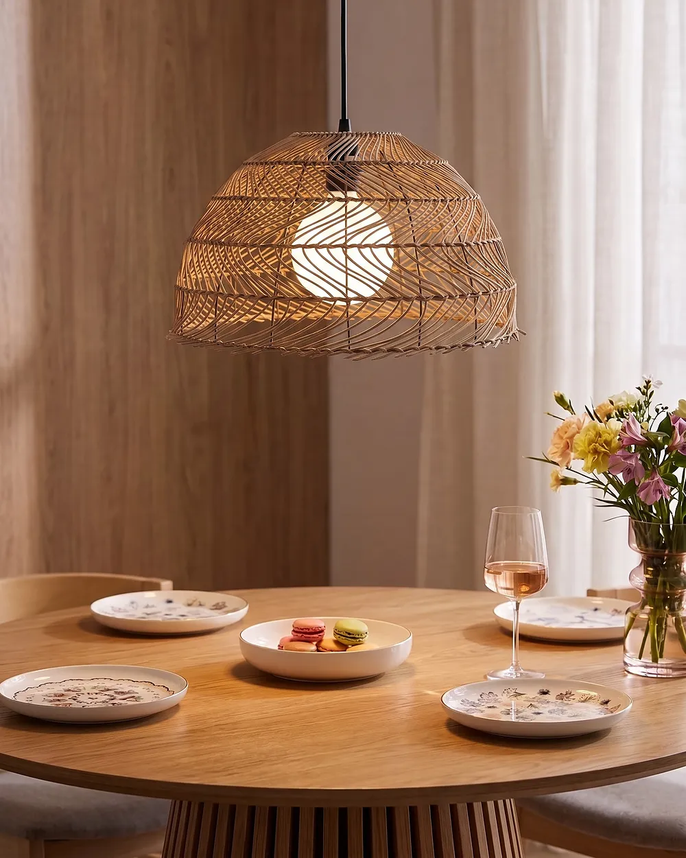 Lampa wisząca SELENGE Rattan Jasnobrązowy_1154838