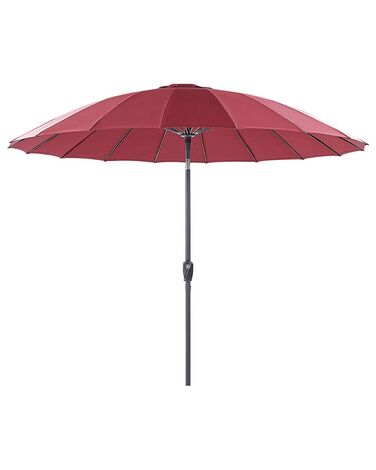 Parasol de jardín ⌀ 2.55 m rouge foncé BAIA