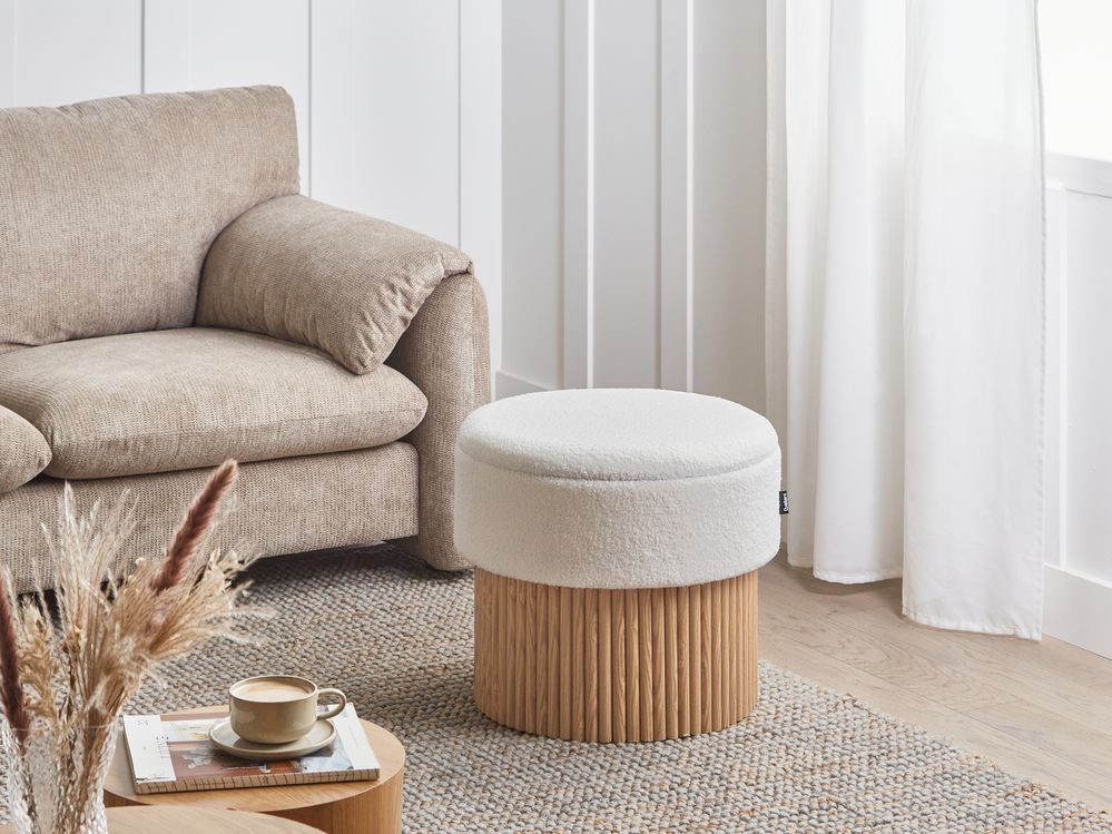 Pouf Ecopelle Pouf Contenitore Con Rotelle Ecopelle Pouf