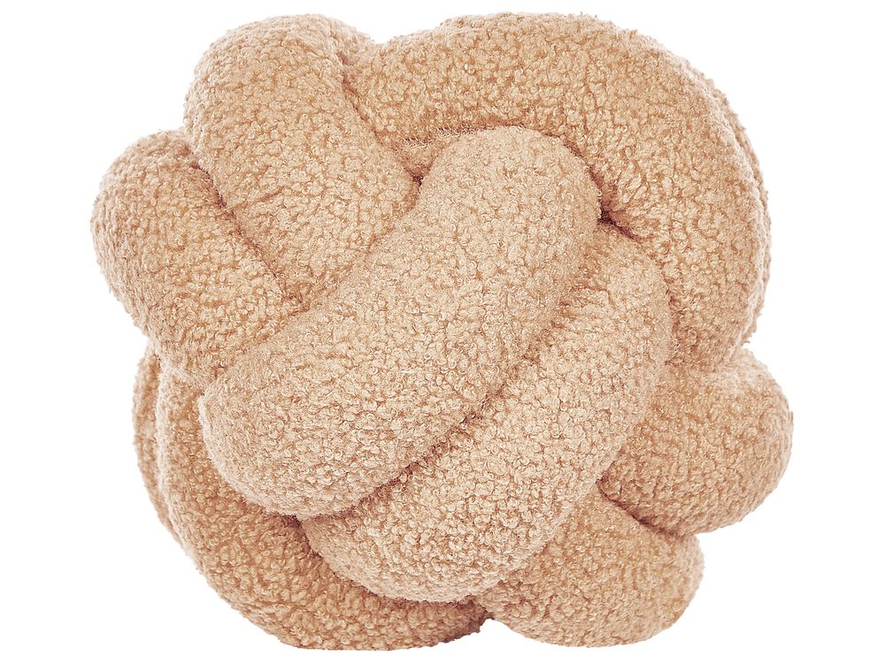 Dekokissen MALNI 19 x 19 cm Bouclé Beige Ohne Muster