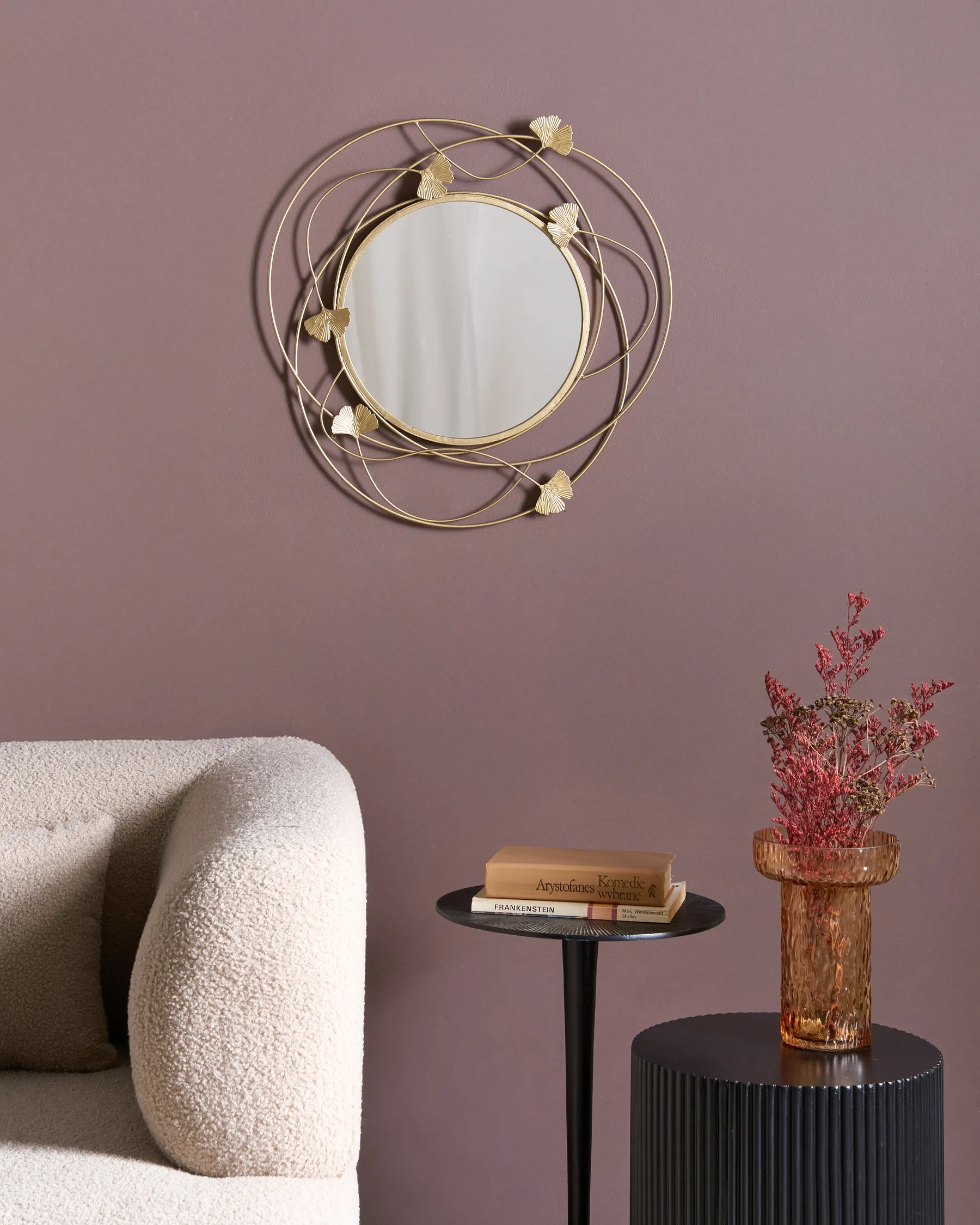 Wall Mirror ANGLET 46 cm 49 cm Metal Gold_904363