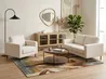 Conjunto de sala de estar 4 plazas SAVALEN Bouclé Blanco