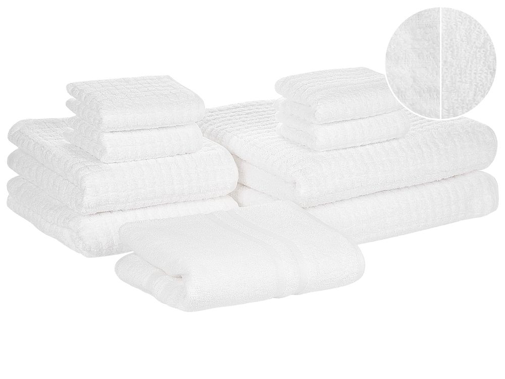 Set di 9 asciugamani ATAI Cotone Bianco