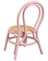 Silla infantil de ratán rosa KALIVIA_931974