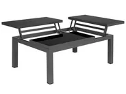 Set di divani angolari da giardino 6 posti FORANO Metallo Grigio_811018