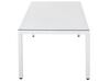 Table de jardin en rotin blanc 220 x 100 cm ITALY_678102