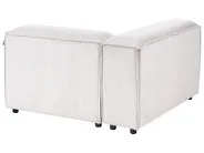 Modular Corner Sofa 2 Seater ARDAL with Ottoman Corduroy Off-White Left Hand_1008064