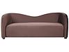 Sofa dla 3 osób VELTADA Welur Ciemnobrązowy