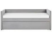Trundle Bed Velvet TROYES 90 x 200 cm (EU Single) Light Grey_794931