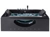 Vasca idromassaggio angolare con LED HAWES 180 x 90 cm Nero