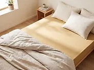 Fitted Sheet JANBU 90 x 200 cm Cotton Olive Green_1184566