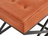 Faux Leather Footstool Orange MURDO_937600