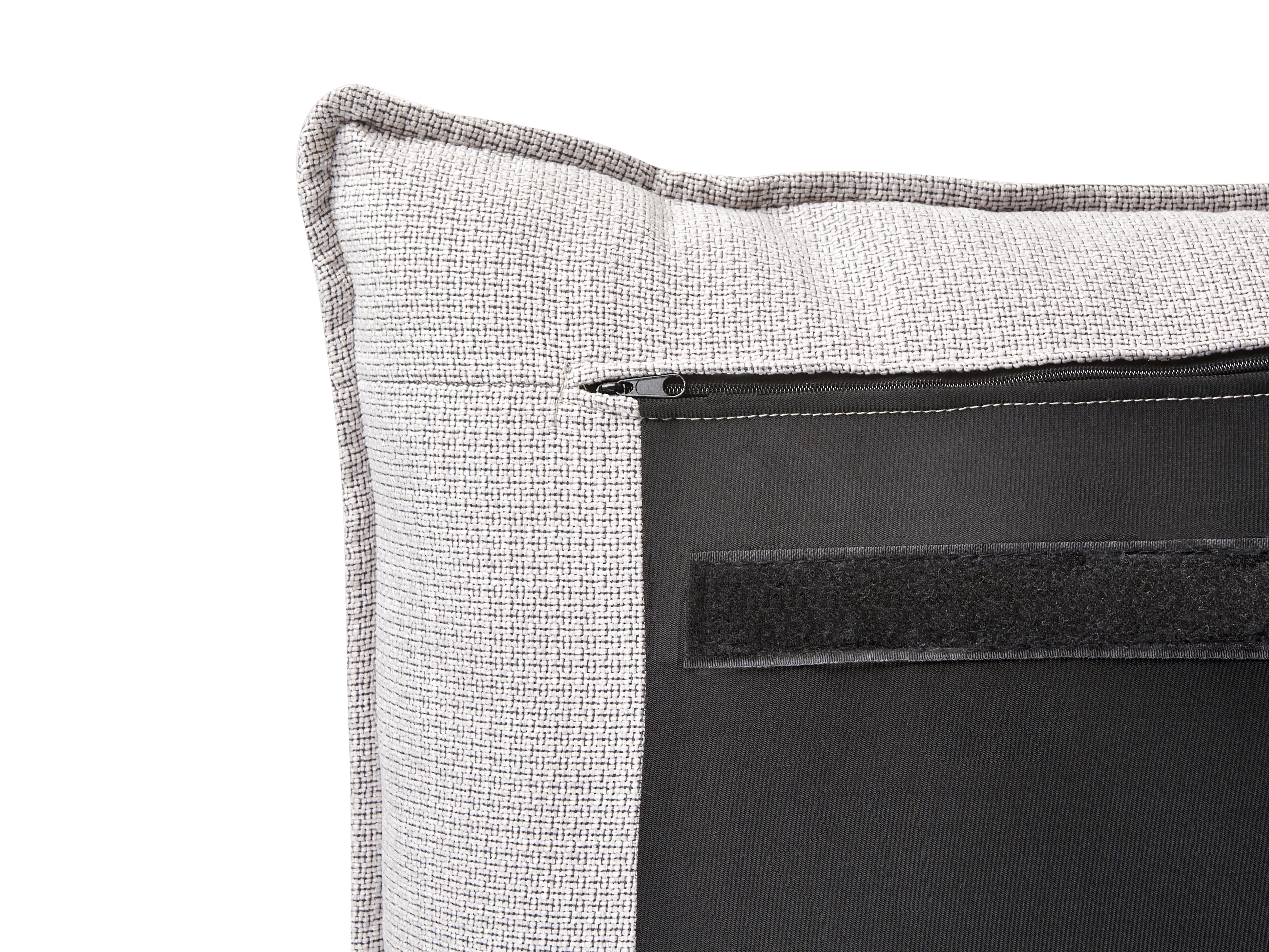 Bett mit Lattenrost Stoff BAJONNA 160 x 200 cm Hellgrau_1007187
