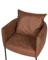 Fauteuil en similicuir marron MALMOS_931414