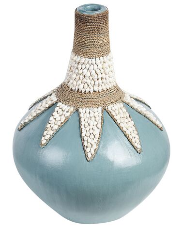 Terracotta Decorative Vase 43 cm Blue SILAU