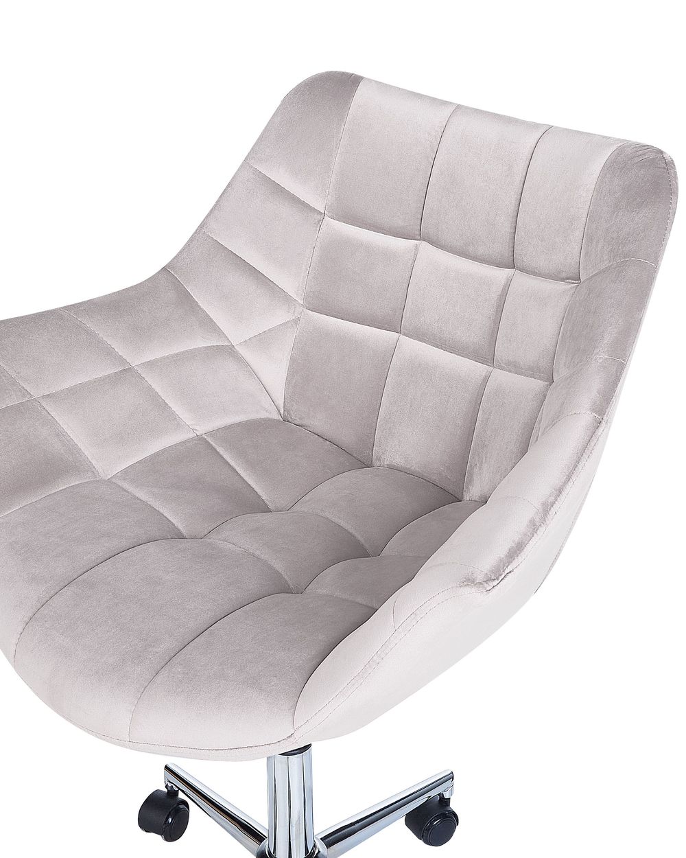 Desk Chair Velvet Grey LABELLE Beliani