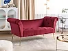 Chaise longue NANTILLY Terciopelo Rojo oscuro