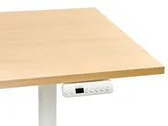Biurko regulowane elektrycznie DESTINES 160 cm 72 cm Jasny brąz/ biały_1000304
