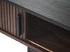 Tavolino consolle legno scuro e nero 100 X 35 cm JOSE_832912