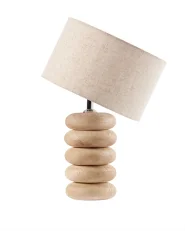 Table Lamp BETWA Mango Wood Light Brown_985937