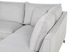 Right Hand Linen Corner Sofa Light Grey ELGA_929152