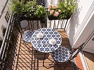 Set de 2 scaune de grădină SIROLO Pliabil Metal Alb/Albastru_1155646