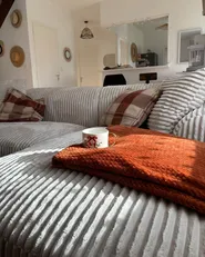 Corner Sofa STENUM Corduroy Off-White Left Hand_1041788