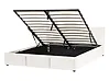 Ottoman Bed BOUSSE Fabric Off-White 140 x 200 cm (EU Double)