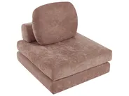 Single Sofa Bed OLDEN Chenille Brown_980898