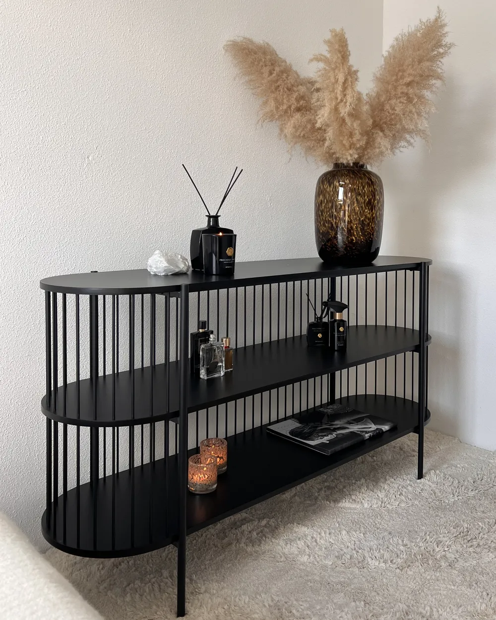 Regał 2 półki BIRSON 80 cm Czarny_1034171