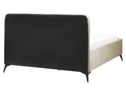 Lit avec sommier Velours VALOGNES 160 x 200 cm Taupe_876692