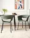 Conjunto de 2 sillas de comedor ELMA Verde oscuro