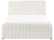 Ottoman Bed LUNAN Boucle White 140 x 200 cm (EU Double)_1048321
