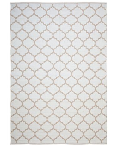 Vloerkleed polyester beige 160 x 230 cm AKSU