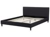 Čalouněná postel v černé barvě 160 x 200 cm FITOU_875260