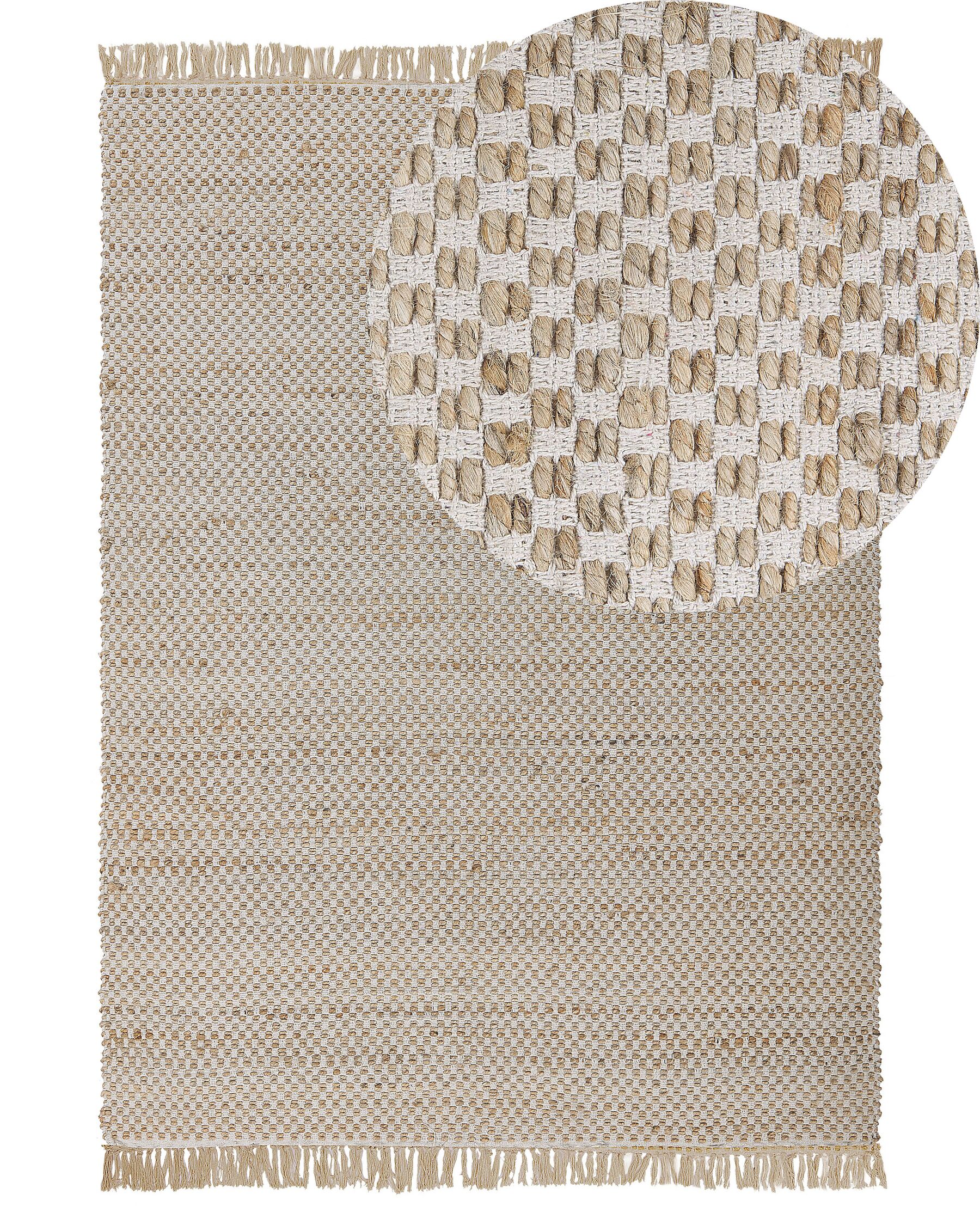 Tappeto in iuta 140 x 200 cm beige ZERDALI_807260