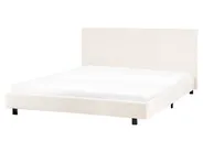 Bed Boucle ALBI 160 x 200 cm (EU King Size) Off-White_981931