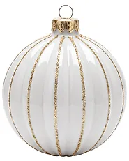 Conjunto de 21 bolas de Navidad FROSTGLOW Vidrio Blanco_1192250