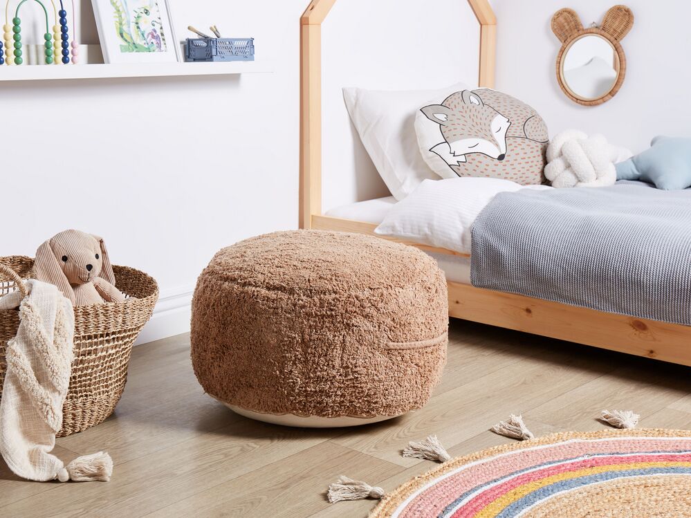 Pouf KANDHKOT Baumwolle Braun