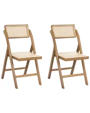 Set di 2 sedie da pranzo Pieghevole MODANE Legno di bambù Marrone_1048841
