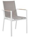 Set di 4 sedie da giardino grigio e bianco BUSSETO_922764