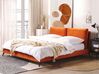 Sametová postel 180 x 200 cm oranžová MELLE_829897