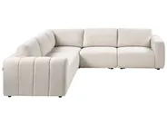 Modular Corner Sofa 5 Seater KIVVIK Boucle Off-White Right Hand_1045645