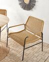 Set of 2 PE Rattan Garden Chairs Natural PRASIMO_863019