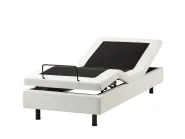 Adjustable Bed without Headboard Boucle DUKE 80 x 200 cm (EU Small Single) Off-White_1011042