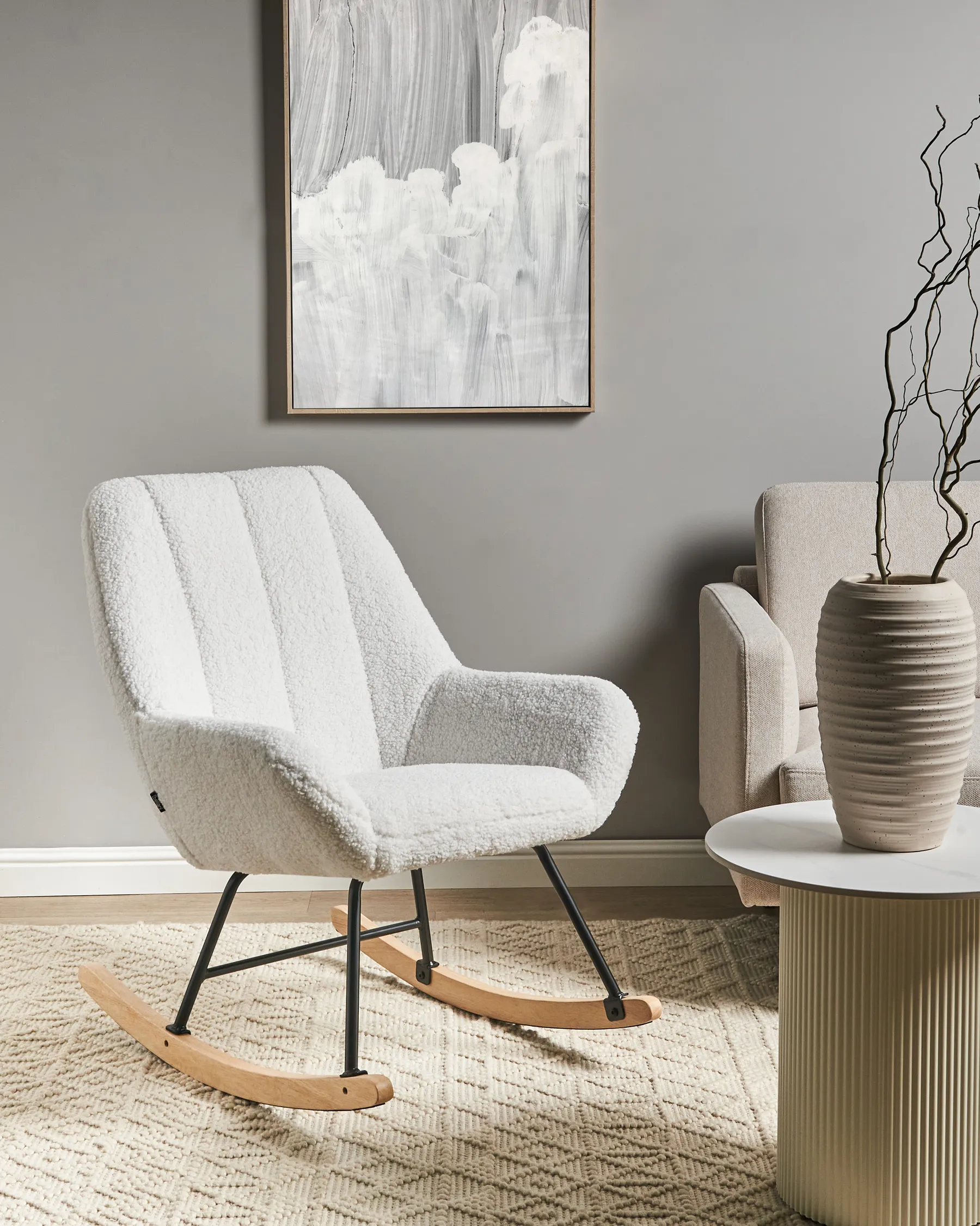 Rocking Chair KINNO Boucle Off-White_974057