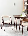 Set of 2 Dining Chairs DAY Boucle Dark Brown/ Beige