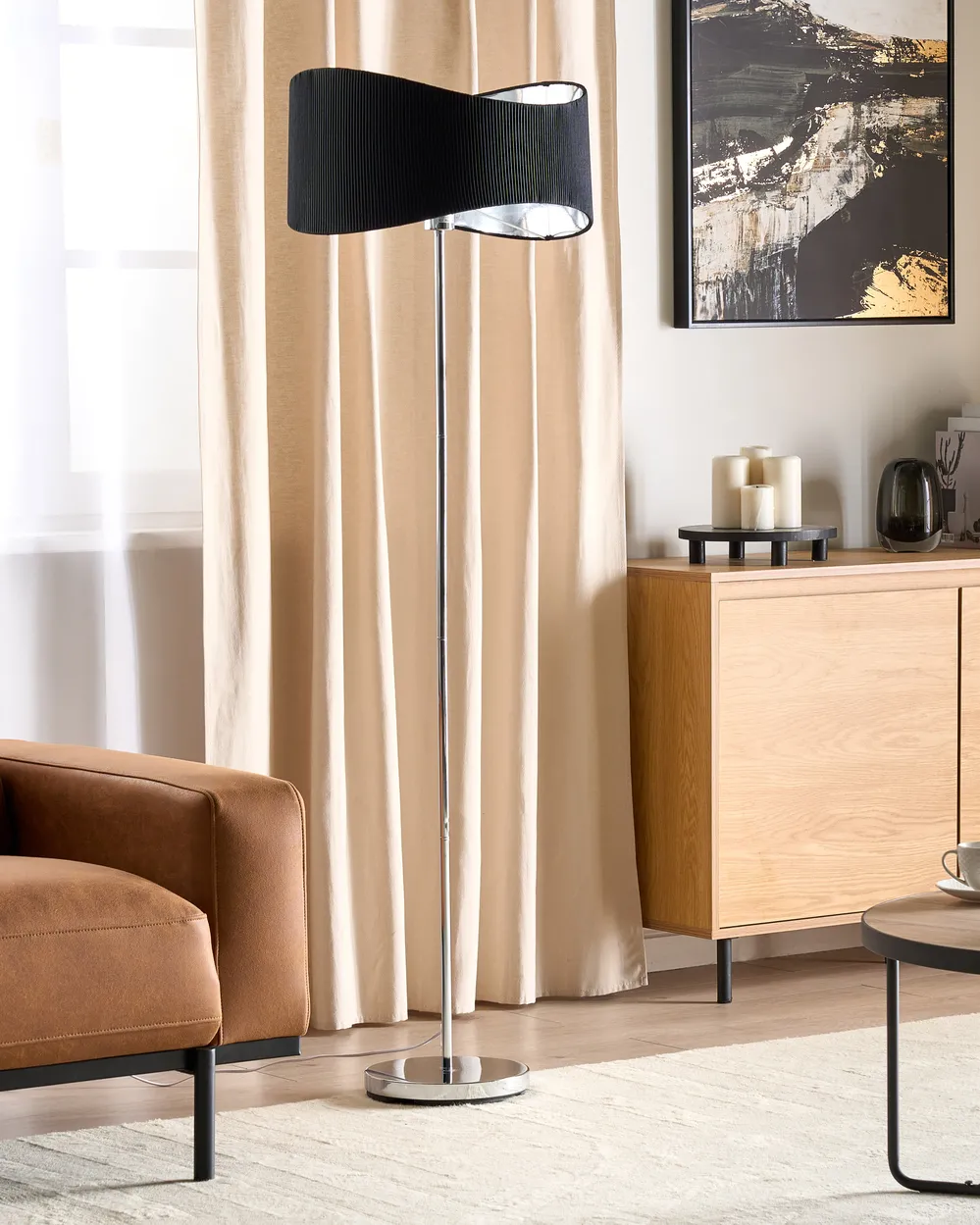 Lampa podłogowa CALVILLO Metal Srebrny_906183