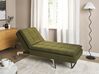 Chaise longue regolabile tessuto verde LOIRET_927413